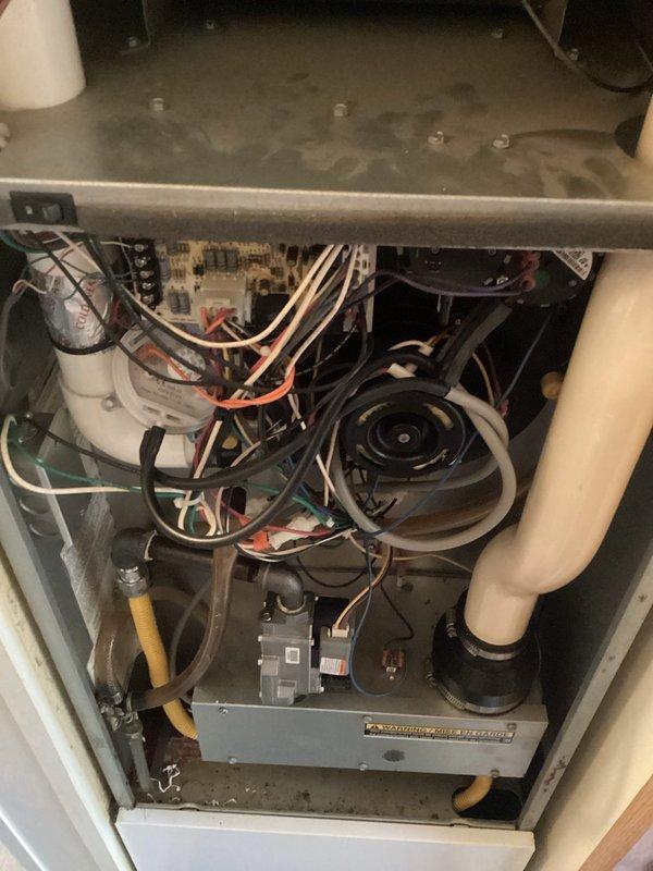 Responded to callback for no heat complaint where furnace had previously been serviced. Diagnostic testing revealed a failed pressure switch causing system lockout. Replaced defective pressure switch, returning heating system to normal operation.