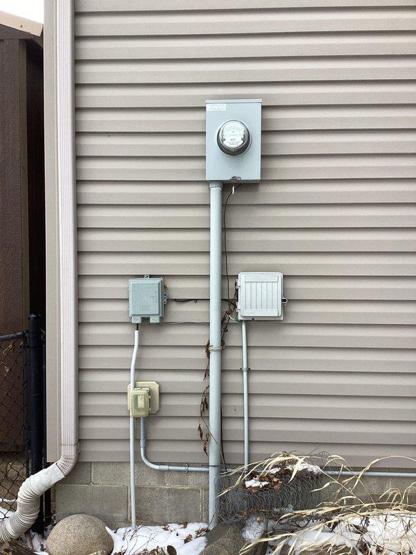 Completed electrical inspection of residential property, confirming GFCI protection in bathrooms and kitchen outlets. Identified need for gas bonding and provided customer with estimate for this service. Visual inspection of exterior electrical meter, service entrance configuration, and interior receptacles was performed.