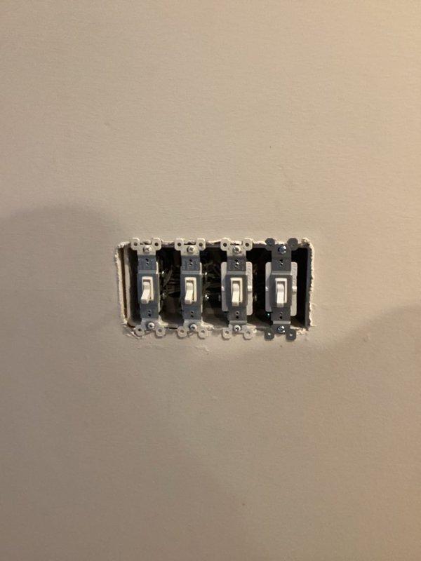 Successfully diagnosed and replaced a faulty 3-way switch that was preventing proper operation of dual light switch system. Installed new 3-way switch and verified all switches functioning correctly after installation.