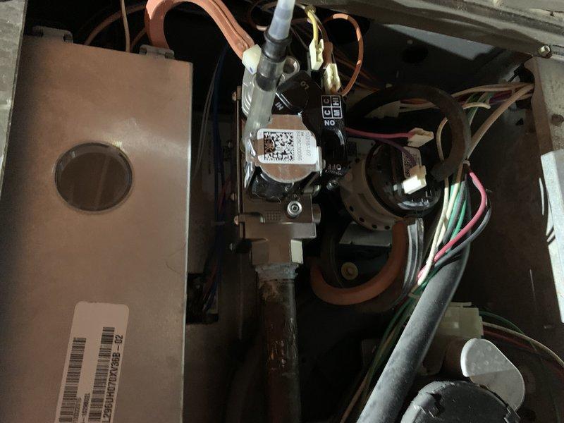 Responded to no heat service call for 10+ year old furnace. Diagnosed failed gas valve as the source of the heating failure. Replaced gas valve component and restored system operation.