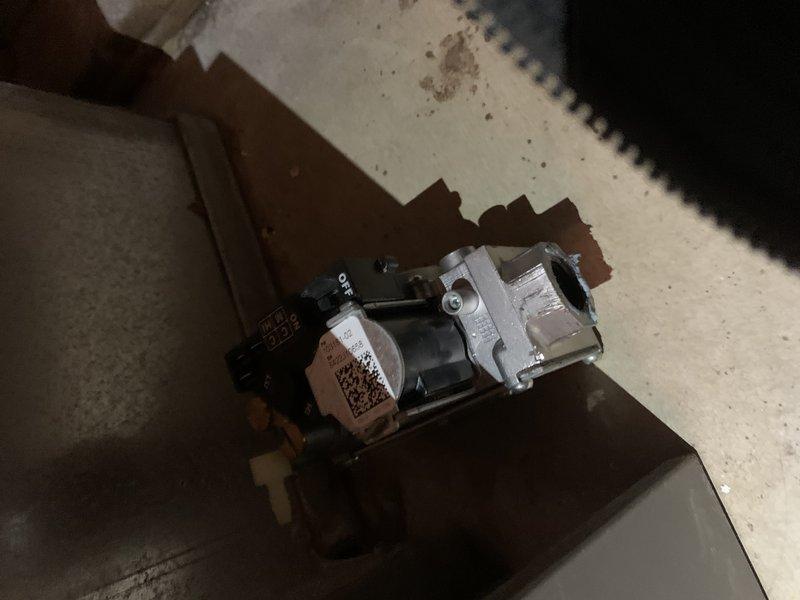 Responded to no heat service call for 10+ year old furnace. Diagnosed failed gas valve as the source of the heating failure. Replaced gas valve component and restored system operation.