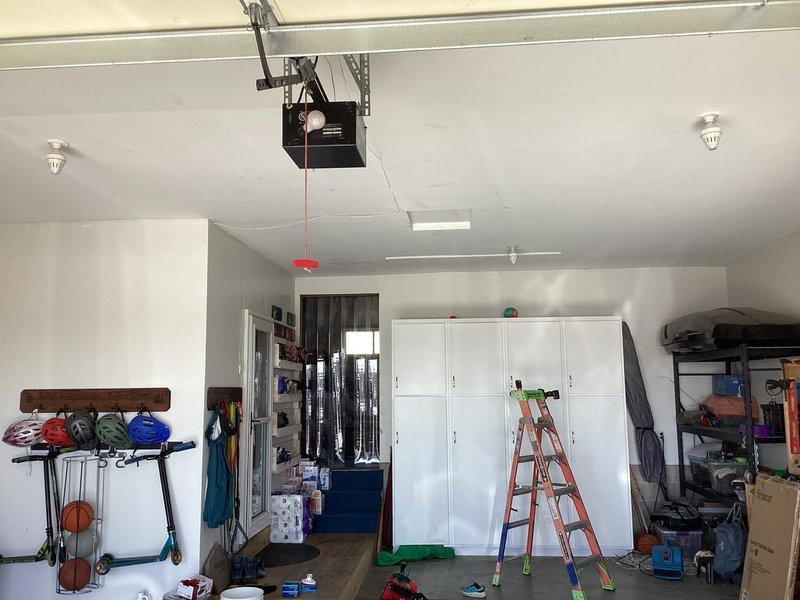 Arrived during scheduled 12-4 window to replace three light fixtures. Successfully installed customer-provided keyless fixtures, including replacement of garage ceiling light. Verified proper operation of all newly installed fixtures and confirmed switch functionality.