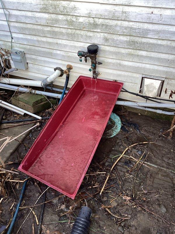 Responded to emergency service call for severely leaking outdoor spigot requiring main water shutoff. Upon inspection, discovered a 10-year-old unused faucet with seal failure due to freeze-thaw damage. Per customer request, cut the supply line and installed a ball valve for future connection point, effectively resolving the leak.