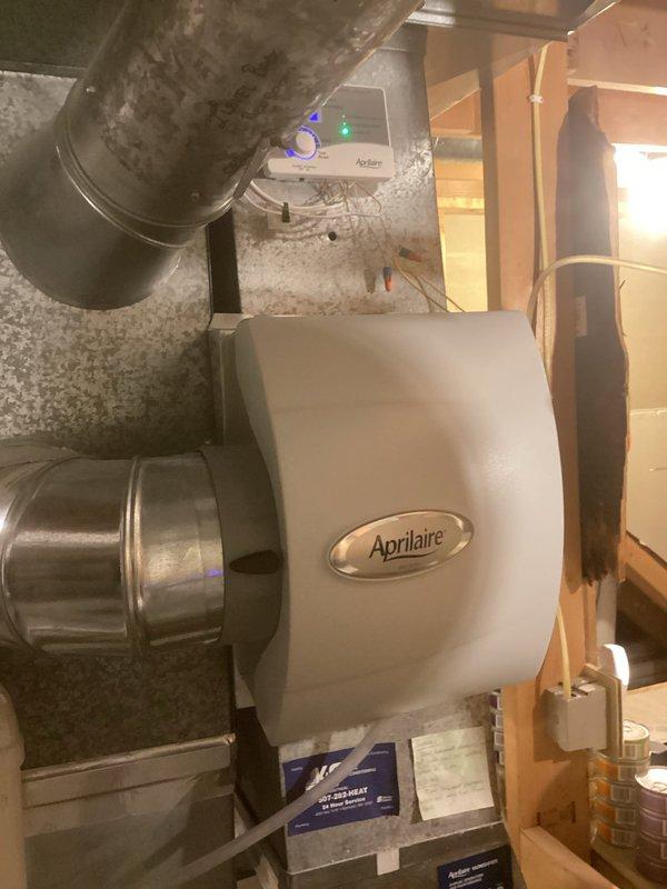 Responded to service call for non-functioning Aprilaire humidifier. Diagnosed unit was set to summer mode; performed maintenance including filter replacement and restored unit to operational status by activating winter mode. Verified proper functioning of humidifier control panel and inspected ductwork connections to ensure optimal system performance.