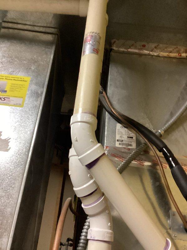 Performed scheduled preventive maintenance agreement service on Lennox HVAC system. Conducted comprehensive tune-up including inspection of blower assembly, control board, wiring connections, and PVC exhaust/intake piping. All components functioning properly with no issues identified.