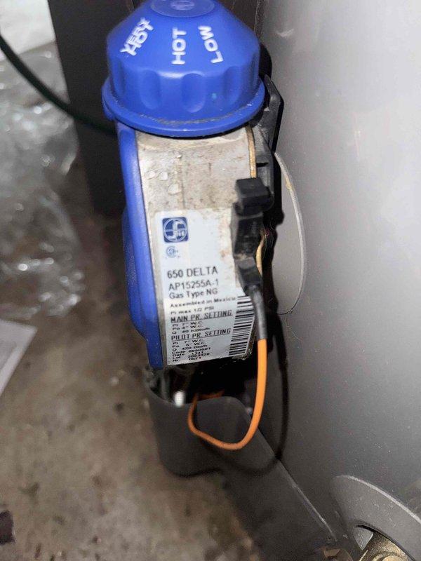 Responded to service call for tanked water heater issue. Arrived between 12-4 to install customer-supplied pilot assembly, but discovered Rheem had sent incorrect component. Identified gas valve as the actual failing part; customer is ordering replacement gas valve to resolve the current malfunction.