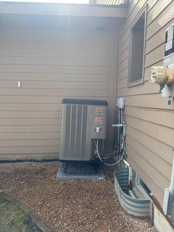 Performed leak search on heat pump system, identifying two refrigerant leaks - one at the condenser coil and another on a liquid line press fitting for the coil. Documented issues with photos. Will order replacement condenser coil and schedule return visit to complete repairs.