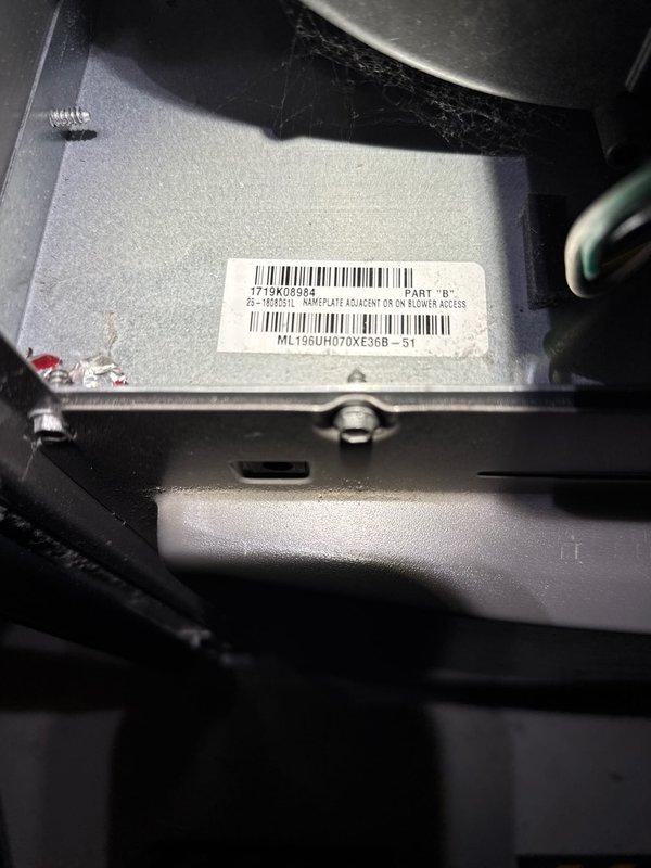 Performed scheduled prepaid maintenance service on Lennox ML196UH070XE36B-51 furnace system. Conducted comprehensive diagnostic testing using specialized equipment to measure CO/CO2 levels, temperature readings, and system efficiency parameters. Visual inspection and testing confirmed system is operating within manufacturer specifications.