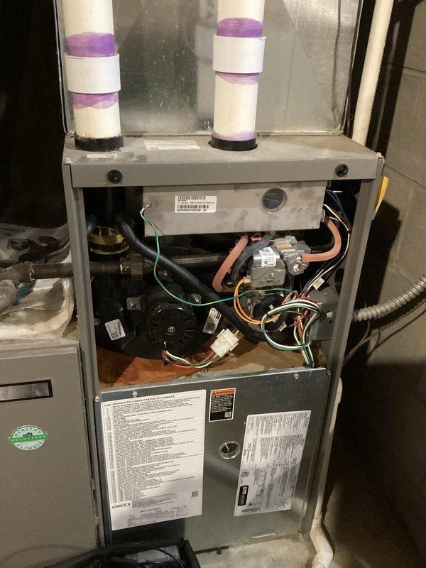 Performed scheduled tune-up on Goodman furnace per maintenance agreement. Inspected internal components including gas valve, control board, and electrical connections. Unit operating within normal parameters; no issues identified.