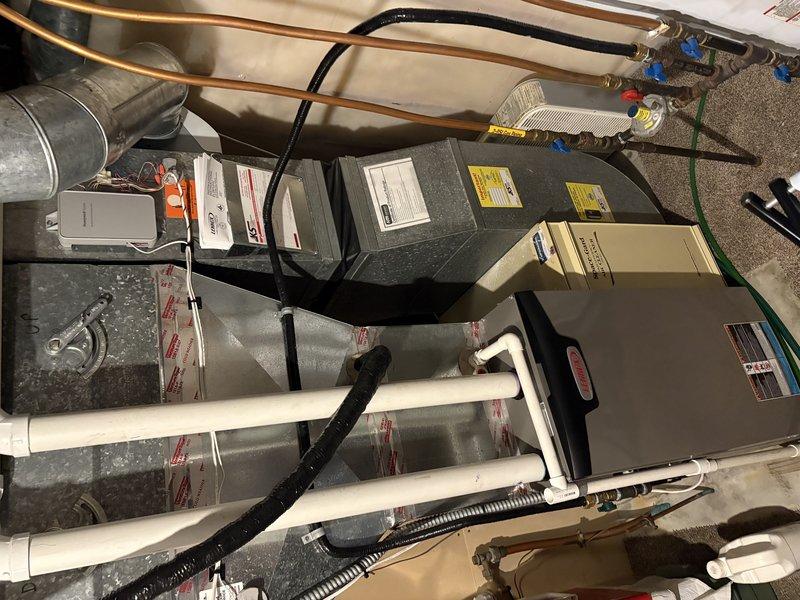 Responded to a callback for a humidifier maintenance indicator light that was incorrectly signaling to replace pad despite recent service. Reset the indicator light, performed system check, and verified humidifier operation. All systems now functioning properly with no issues found.