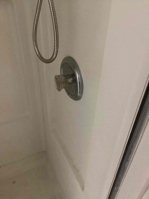 Replaced defective Moen 1222 cartridge in laundry room shower valve that was preventing proper water shutoff. Removed old cartridge, installed new replacement, and verified proper operation after restoring water supply to the home.