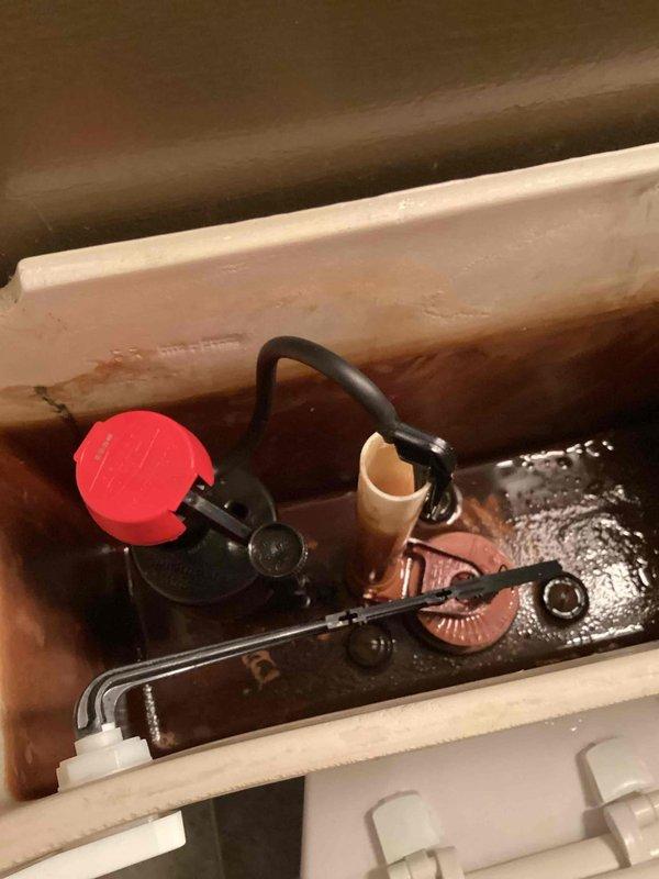 Responded to service call for toilet issue in master bathroom. Diagnosed and replaced faulty angle stop valve that was leaking and malfunctioning fill valve causing continuous water flow. Installed new components, restored water supply, and verified proper toilet operation with no leaks.