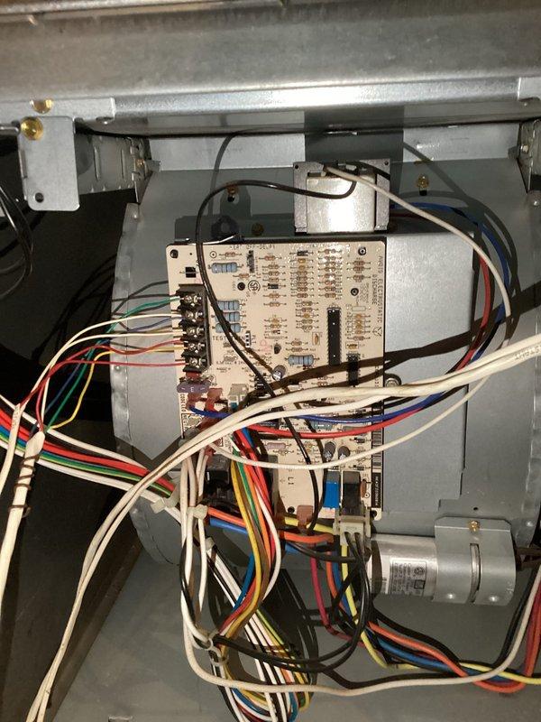Responded to no-heat service call for Bryant system 10+ years old. Diagnosed failed control board as root cause of non-functioning furnace. Recommended replacement of control board or entire system due to age and condition, noting outdoor unit was severely impacted by snow accumulation affecting proper operation.