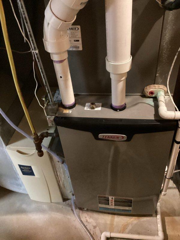 Performed comprehensive electrical inspection of residence, examining standard 120V duplex receptacles and HVAC system including Lennox furnace with PVC venting. All components were found to be properly installed with no visible damage or safety concerns noted.