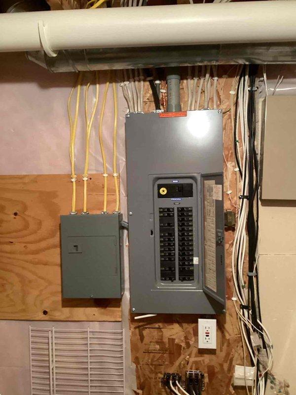 Completed installation of a GFCI outlet in the laundry room for washing machine and a new dimmer switch in the master bedroom per estimate. Verified proper operation of both devices following installation.