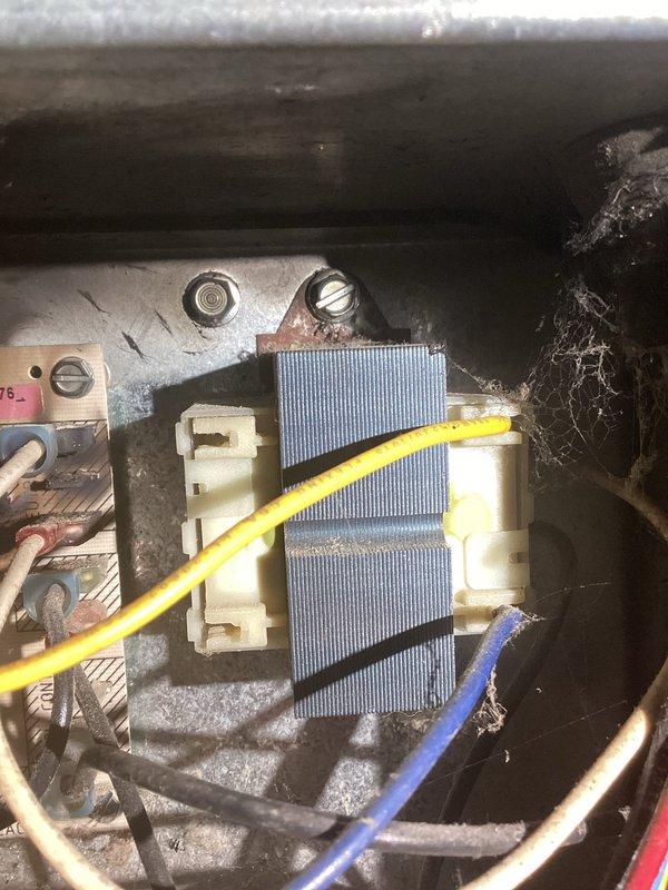 Responded to no-heat service call for aging furnace. Diagnosed failed control board (ST9130B 1076) with smoking transformer and deteriorated wire harness. Provided quote for necessary repairs and scheduled project manager to discuss replacement options due to unit's age and multiple component failures.
