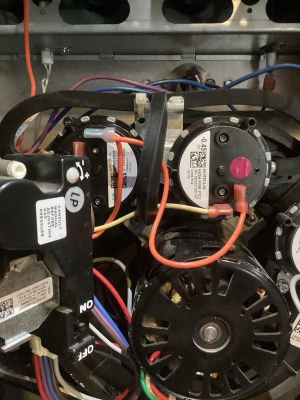 # Warranty Service Completion Summary

Completed warranty replacement of defective pressure switch on HVAC system. Coordinated afternoon arrival time per customer's scheduling preference and provided advance notification prior to arrival. Successfully removed failed pressure switch and installed manufacturer-supplied warranty replacement part, ensuring proper electrical connections and secure mounting to blower assembly. Verified all wire terminations, tested system operation, and confirmed proper pressure switch functionality. Unit restored to full operational status with all safety controls operating within specifications.