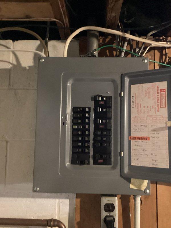 Responded to no power issue with HVAC system. Upon arrival, diagnosed thermostat wiring deficiency—existing 4-wire configuration lacked common wire required for new thermostat operation. Pulled common wire to thermostat location and installed Ecobee add-a-wire module at air handler to provide necessary 5-wire connection. Installed customer-supplied thermostat, verified proper wiring connections at both thermostat and air handler terminal board, and confirmed system restored to full operation.