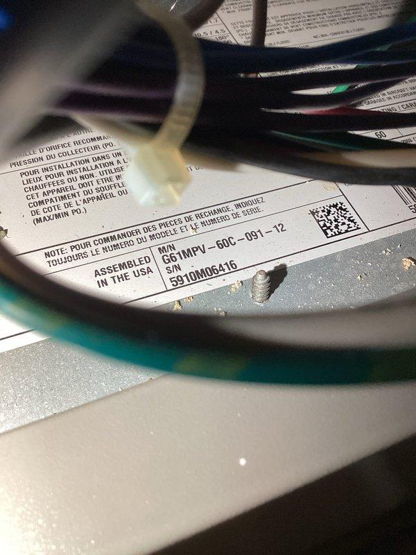 Responded to no heat call on Goodman furnace model CG1MPV-60C-091-12. Upon arrival, determined unit was not reaching temperature setpoint. Diagnosed issue as dirty flame sensor preventing proper ignition cycle. Cleaned flame sensor and restored unit to normal operation.
