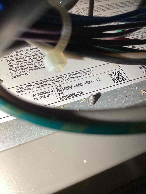 Responded to no heat call on Goodman furnace model CG1MPV-60C-091-12. Upon arrival, determined unit was not reaching temperature setpoint. Diagnosed issue as dirty flame sensor preventing proper ignition cycle. Cleaned flame sensor and restored unit to normal operation.