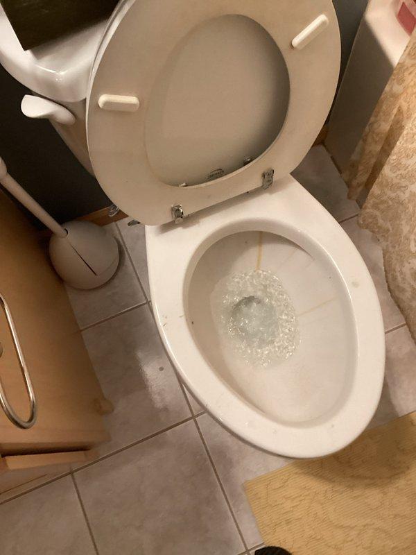 Responded to service call for toilet blockage and low cold water pressure at kitchen sink faucet. Successfully cleared toilet obstruction using closet auger, restoring proper drainage and flushing function. Identified and removed sediment buildup from cold water supply line to kitchen faucet, resolving low pressure issue and restoring full water flow to fixture.