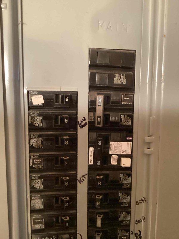 Returned to site per inspector's request to install GFCI protection for stove circuit. Successfully installed GFCI breaker in main electrical panel to provide required ground fault protection for kitchen appliance. Documented completed installation with photographs and submitted to inspector for approval.