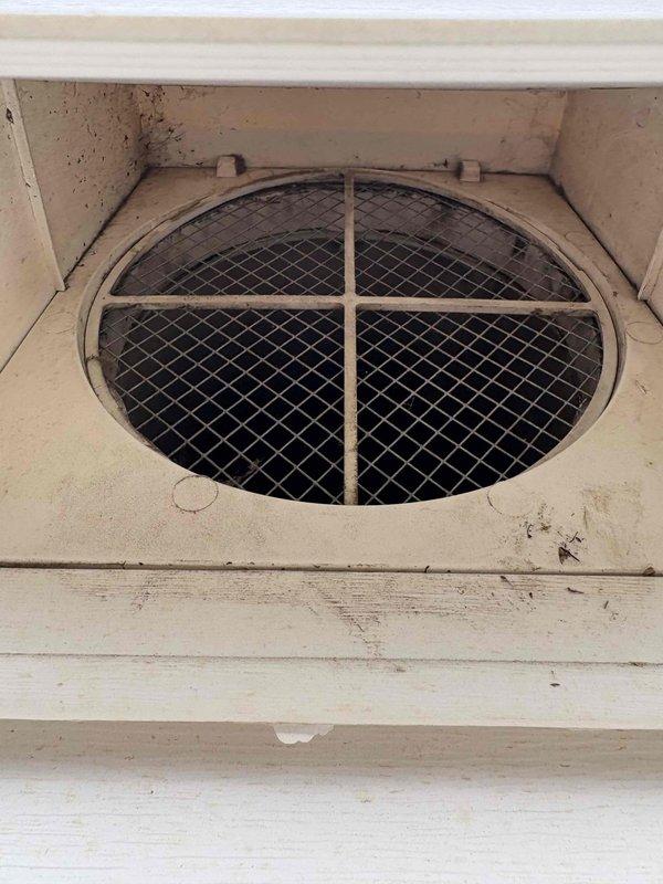 Responded to service call for non-operational air exchanger system. Upon inspection, found HRV unit not functioning and ventilation grilles heavily soiled with accumulated debris, dust, and organic material. Performed complete HRV maintenance including cleaning of intake and exhaust vents, replaced filters, and restored unit to proper working operation.