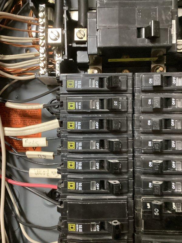 Responded to service call for dryer circuit breaker that would not reset and showed signs of moisture infiltration. Upon inspection, determined the breaker had failed and was no longer functional. Removed the defective Square D circuit breaker from the residential electrical panel and installed a new replacement breaker to restore power to the dryer circuit.