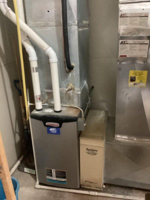 Completed scheduled air conditioning preventive maintenance on residential HVAC system. Diagnosed and replaced two failed capacitors on outdoor condenser unit to restore proper system operation. Installed new air filters as part of routine maintenance service. System tested and confirmed operating within normal parameters following repairs.