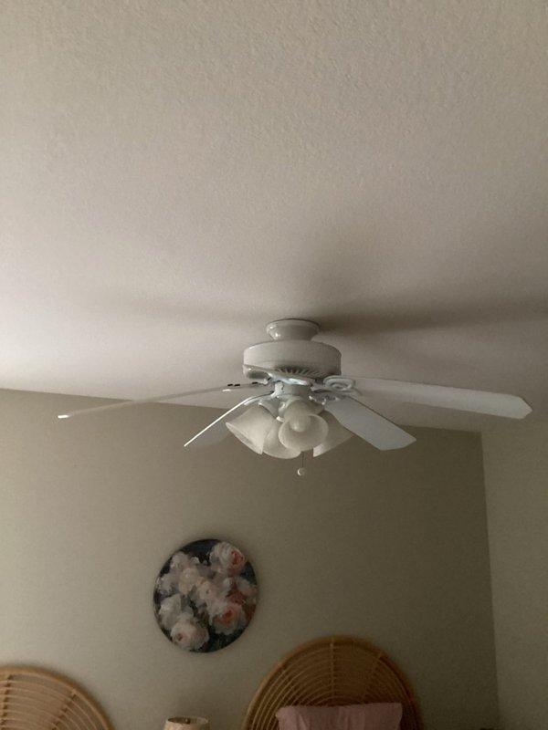 Responded to service call for ceiling fan replacement evaluation. Assessed existing ceiling fan fixtures in residential property and provided detailed estimates for removal and replacement of units. Customer opted to review estimates before proceeding with installation work.