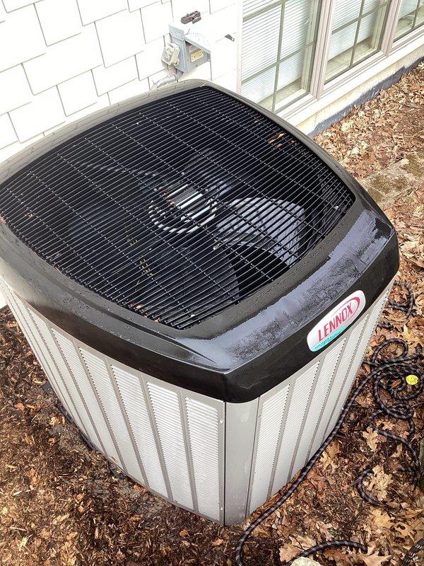 Completed preventive maintenance agreement service on residential heating and air conditioning system. Performed comprehensive tune-up on furnace unit in basement, inspecting internal components, wiring, circuit boards, and mechanical assemblies with front panel access. Conducted full preventive maintenance on outdoor Lennox condensing unit, inspecting condenser coil, fan assembly, and electrical connections. All systems operating within normal parameters with no deficiencies found. Equipment tuned and returned to service.