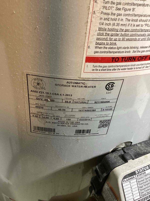 Responded to service call for faucet and stopper repair/replacement in master bathroom and clogged lower level toilet. Assessed double vanity configuration with existing widespread lavatory faucets and drain stoppers. Provided detailed estimate for replacement of two widespread lavatory faucets in master bathroom. Documented existing fixtures and water heater for reference.