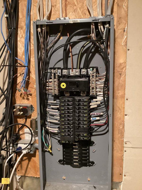 Responded to no power emergency call caused by rainwater intrusion into main electrical panel. Upon arrival, found panel had been exposed to water leak but was completely dry at time of inspection. Performed comprehensive panel inspection, verifying all circuit breakers, bus bars, and electrical connections for proper operation and safety. Confirmed no water damage to internal components and all circuits functioning correctly. Verified homeowner had taken appropriate action during the incident. Restored full power to residence with all systems operational.