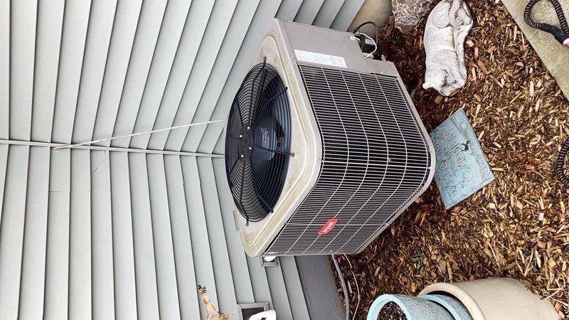 Performed scheduled preventive maintenance on residential air conditioning system. During inspection, identified outdoor unit capacitor reading below acceptable specifications. Replaced defective capacitor to restore proper system operation and prevent compressor failure.