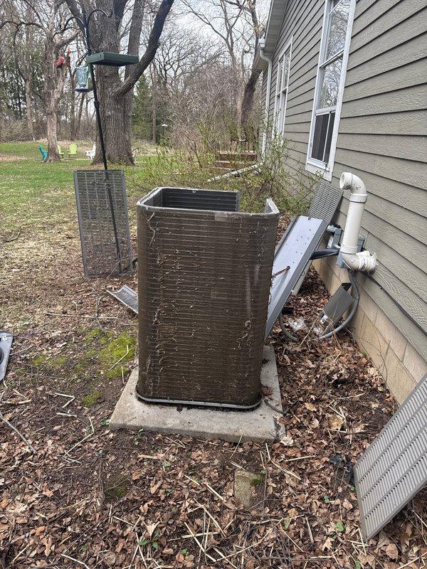 Responded to no cooling complaint on Lennox condensing unit. Upon inspection, identified refrigerant leak in evaporator coil. Ordered replacement coil under manufacturer warranty and scheduled follow-up appointment for installation to restore system operation.