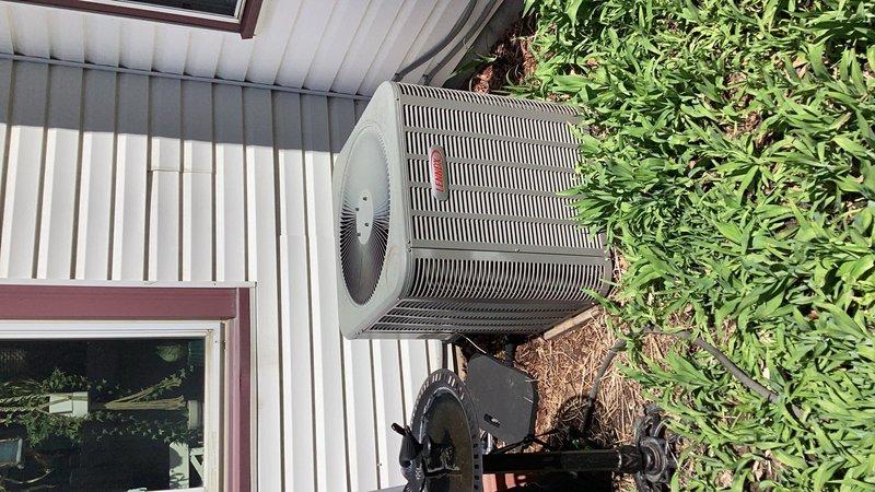 Completed preventive maintenance agreement inspection on residential air conditioning system. Upon arrival, performed comprehensive evaluation of outdoor condenser unit and indoor cassette-style air handler. During inspection, discovered excessive dust accumulation in return ductwork and recommended professional ductwork cleaning to improve system efficiency and indoor air quality. Documented equipment condition with photos showing outdoor unit positioned on concrete pad with debris accumulation around base and indoor ceiling-mounted unit. All routine maintenance tasks completed per agreement specifications.