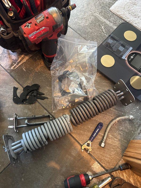 Responded to service call for steam shower system repair. Replaced faulty heating elements and solenoid valve on Kohler K-5523NA unit rated at 240V/45.1A. During post-installation testing, discovered pressure sensor providing false readings. Technician has ordered replacement pressure sensor and control board for follow-up installation to complete system restoration.