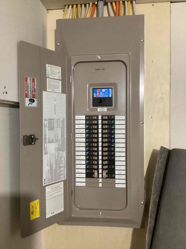 Responded to electrical callback for non-functioning washing machine outlet. Diagnosed ground fault condition caused by faulty circuit breaker in Panel B2. Replaced defective breaker and verified proper operation of washing machine receptacle. Tested GFCI protection and confirmed all circuits functioning correctly.