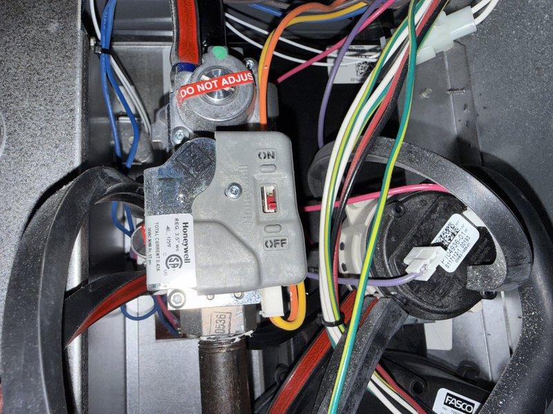 Responded to no heat call. Upon arrival, found furnace inoperative. Inspection revealed gas valve in OFF position and severely restricted airflow due to heavily soiled air filter. Restored gas supply by turning valve to ON position and replaced dirty filter with new unit. Verified system operation and restored heat to building.