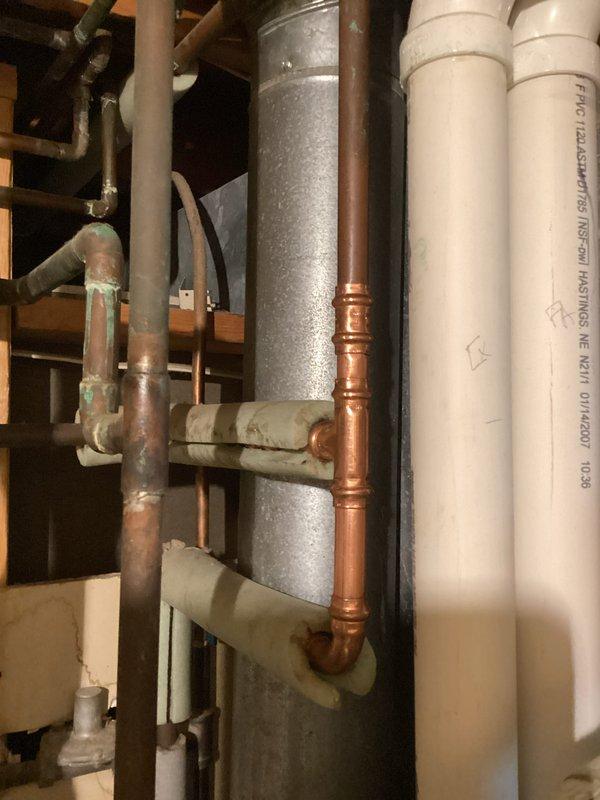 Responded to emergency leak call for burst three-quarter inch waterline connected to water heater. Upon arrival, assessed the situation and identified compromised pipe connection at the water heater base requiring immediate attention due to active water discharge. Addressed secondary issue with malfunctioning shutoff spigot that prevented proper water isolation to the affected area. Successfully repaired the leaking waterline connection, restored proper water flow control, and verified system integrity with no additional leaks detected upon completion.