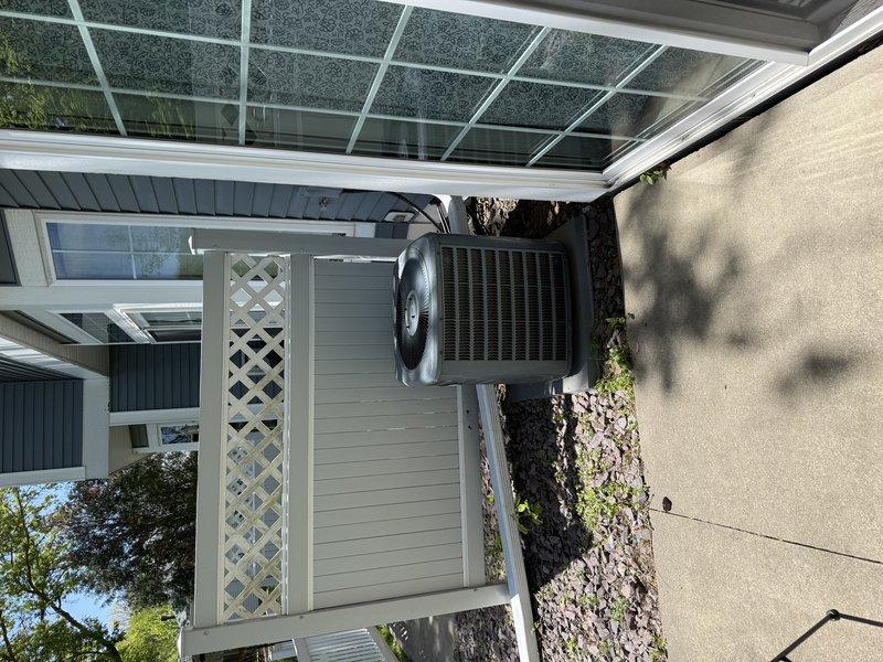 Responded to service call for second opinion on non-cooling residential air conditioning system over 10 years old. Upon inspection, identified multiple issues: refrigerant charge was low indicating a leak in the system, capacitor tested out of specification, and blower wheel was heavily soiled restricting airflow. Successfully located and repaired the refrigerant leak, replaced the failed capacitor with proper OEM specifications, and thoroughly cleaned the blower wheel to restore proper air circulation. System tested at 23.6 amps operating current and returned to normal cooling operation.