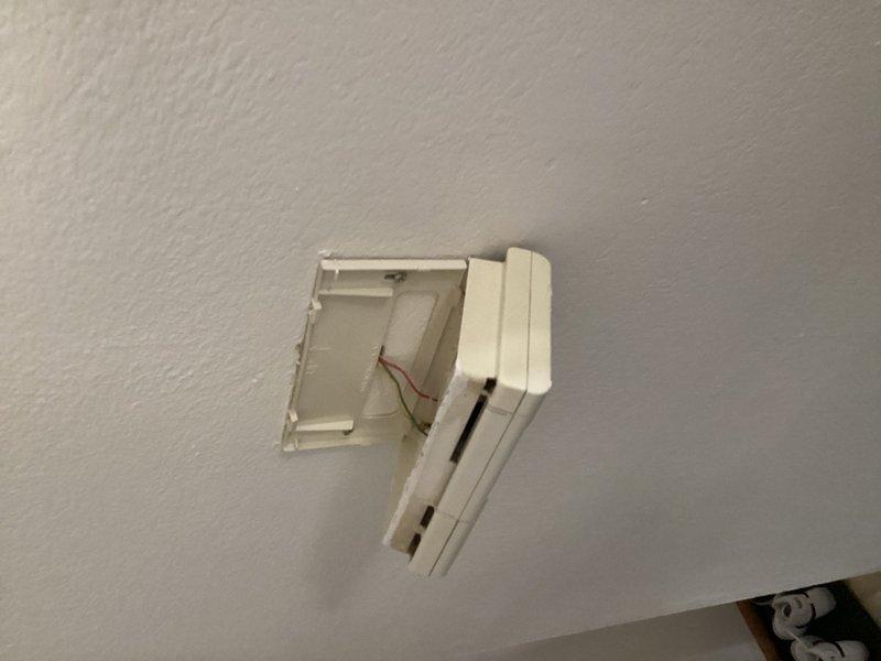 Responded to no cooling complaint with intermittent AC operation. Found extremely dirty air filter restricting airflow, disconnected wire at outdoor unit preventing compressor operation, and malfunctioning thermostat. Replaced air filter, reconnected electrical wiring at outdoor condensing unit, and installed new thermostat to restore proper system operation.