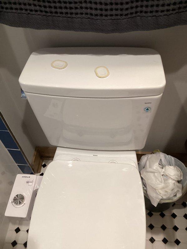 Arrived on-site and successfully installed a customer-supplied TOTO bidet toilet system. The installation included proper mounting of the electronic bidet unit to the existing toilet, connection to the water supply line, and verification of all functions. Work was completed in a bathroom featuring decorative tile flooring, and all packaging materials were managed appropriately during the installation process.