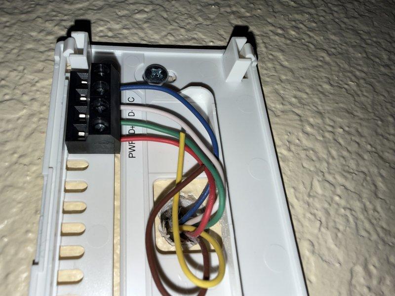 Responded to communication failure between satellite thermostats and HVAC system where upstairs zones lost heating/cooling functionality while main level remained operational. Diagnosed wiring communication issue preventing system from recognizing upstairs and downstairs thermostats. Performed system reset which restored full communication and operation to all zones. Recommended upgrading existing 4-wire connection to S40 controller with two separate 18-2 thermostat wire runs to prevent voltage drop and improve signal reliability.