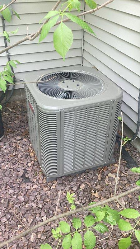 Responded to no cooling complaint on newly installed air conditioning system. Upon arrival, discovered unit was not properly wired during initial installation. Completed temporary wiring to restore cooling operation and system functionality.