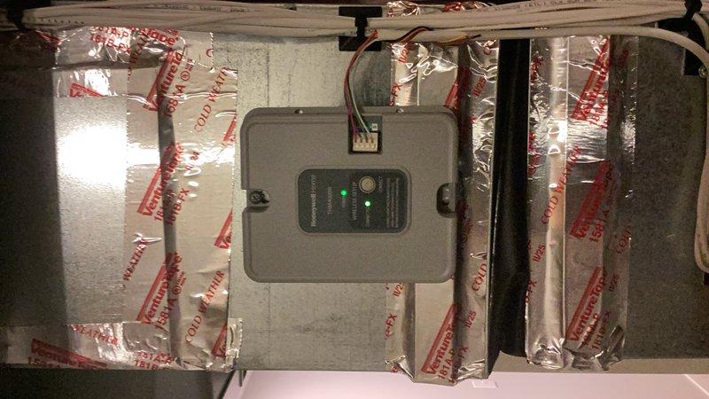 Responded to cooling complaint with insufficient airflow to upper level while lower level maintained adequate temperature. Diagnosed issue as improper thermostat configuration causing inadequate demand on main floor zone. Reconfigured thermostat settings and verified proper system operation with balanced cooling distribution between levels.