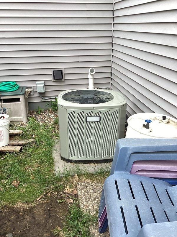 Responded to no cooling call on residential air conditioning system. Upon arrival, performed diagnostic inspection and identified failed capacitor as cause of system failure. Removed defective capacitor and installed replacement unit. Verified proper system operation and restored cooling functionality. Unit returned to normal operating condition.