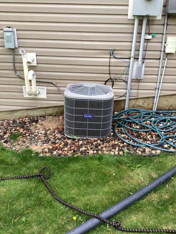 Responded to no cooling complaint on Carrier air conditioning system. Upon arrival, confirmed unit was running but not producing cool air. Diagnostic testing revealed failed capacitor preventing proper compressor operation. Replaced defective capacitor with new component, restoring system to normal cooling operation. Unit tested and verified working properly upon completion.