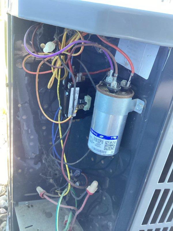 Responded to no cooling call with "cool on" indicator blinking at thermostat. Upon inspection, diagnosed failed contactor preventing compressor operation. Replaced defective contactor with new unit, restored system to normal cooling operation, and verified proper thermostat communication.