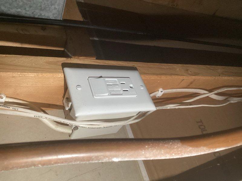Responded to furnace water leak complaint. Upon arrival, found water accumulation on floor near unit. Diagnosed failed GFCI outlet supplying power to condensate pump, preventing proper drainage. Temporarily relocated condensate pump to alternative electrical source to restore immediate functionality. Recommended GFCI outlet replacement to restore proper electrical protection and permanent operation.